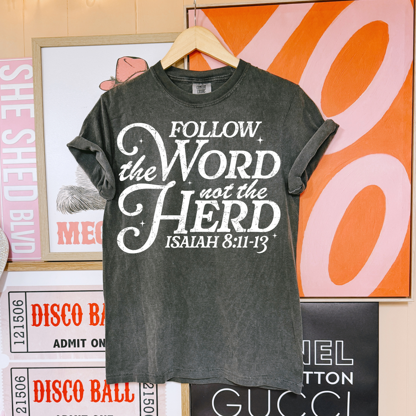 Follow the Word, Not the Herd White Faith DTF Transfer