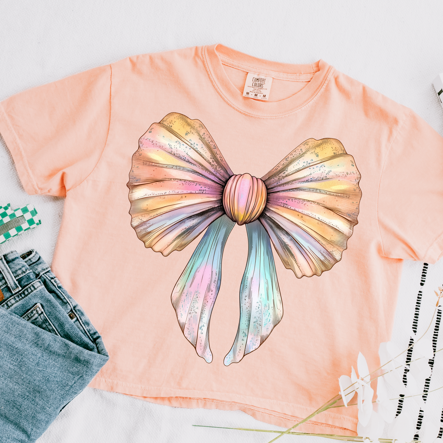 Seashell Coquette Bow Summer DTF Transfer