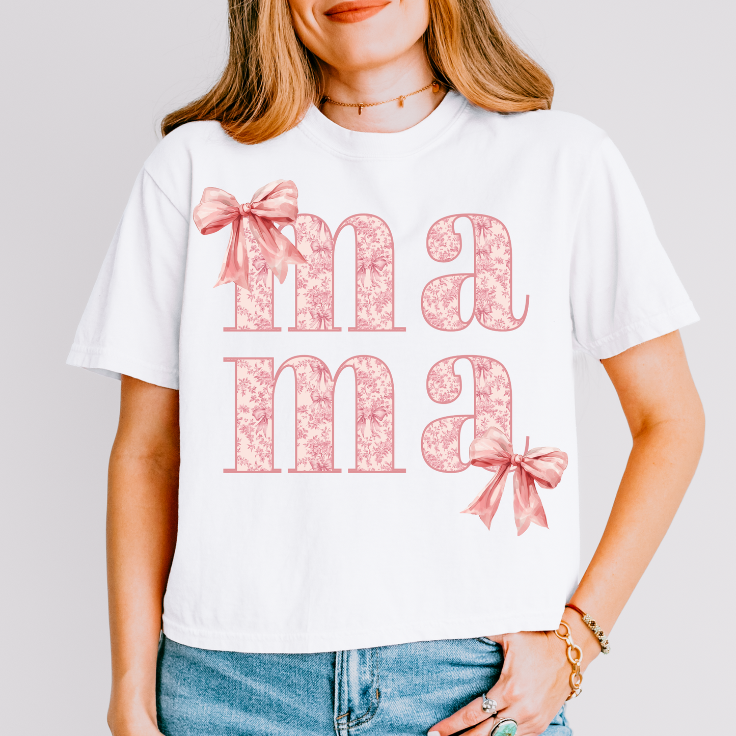 Pink Floral Mama DTF Transfer