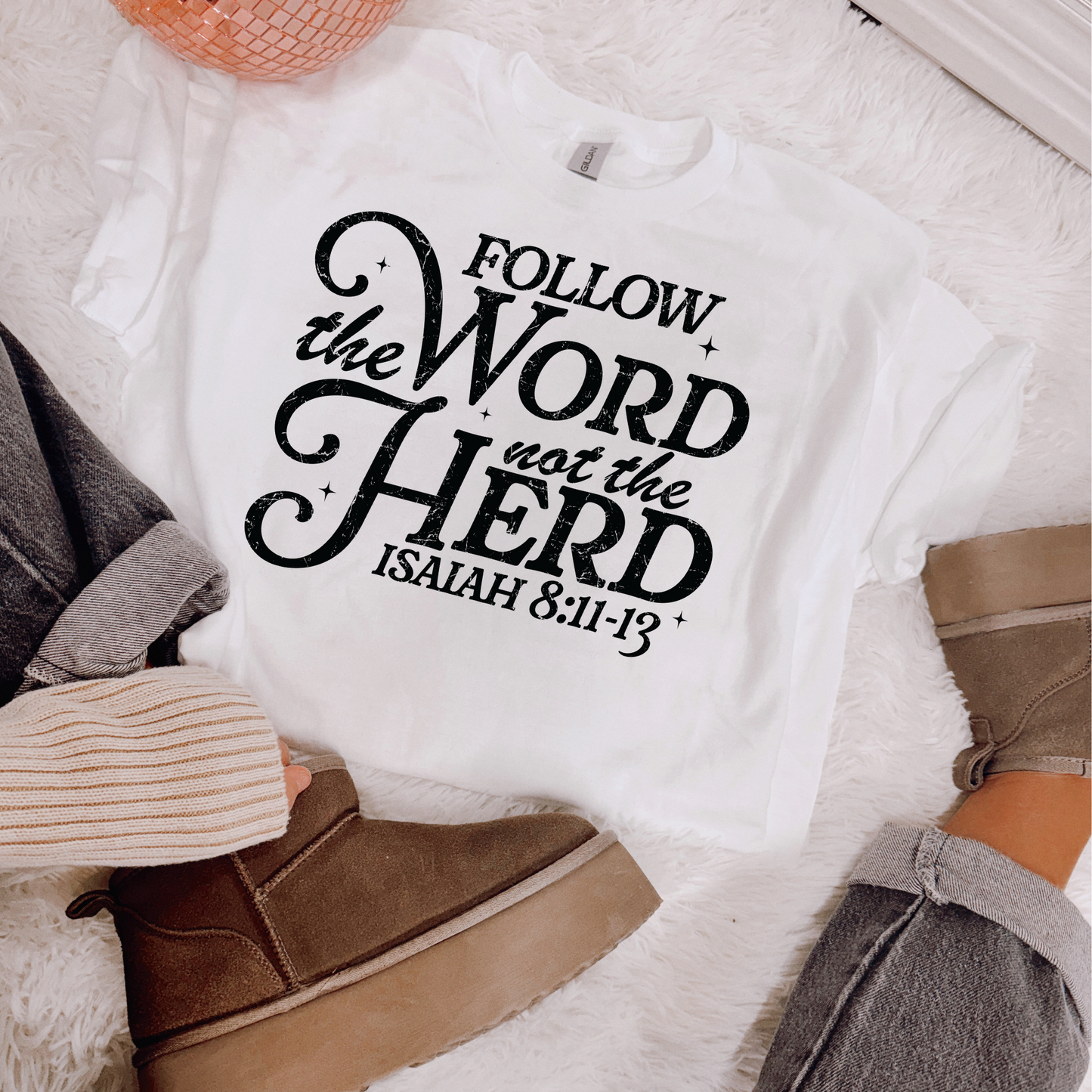 Follow the Word, Not the Herd Black Faith DTF Transfer