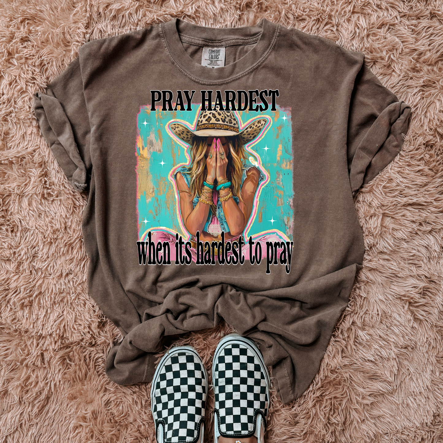 Pray Hardest When It's Hardest to Pray Faith PNG Digital Download