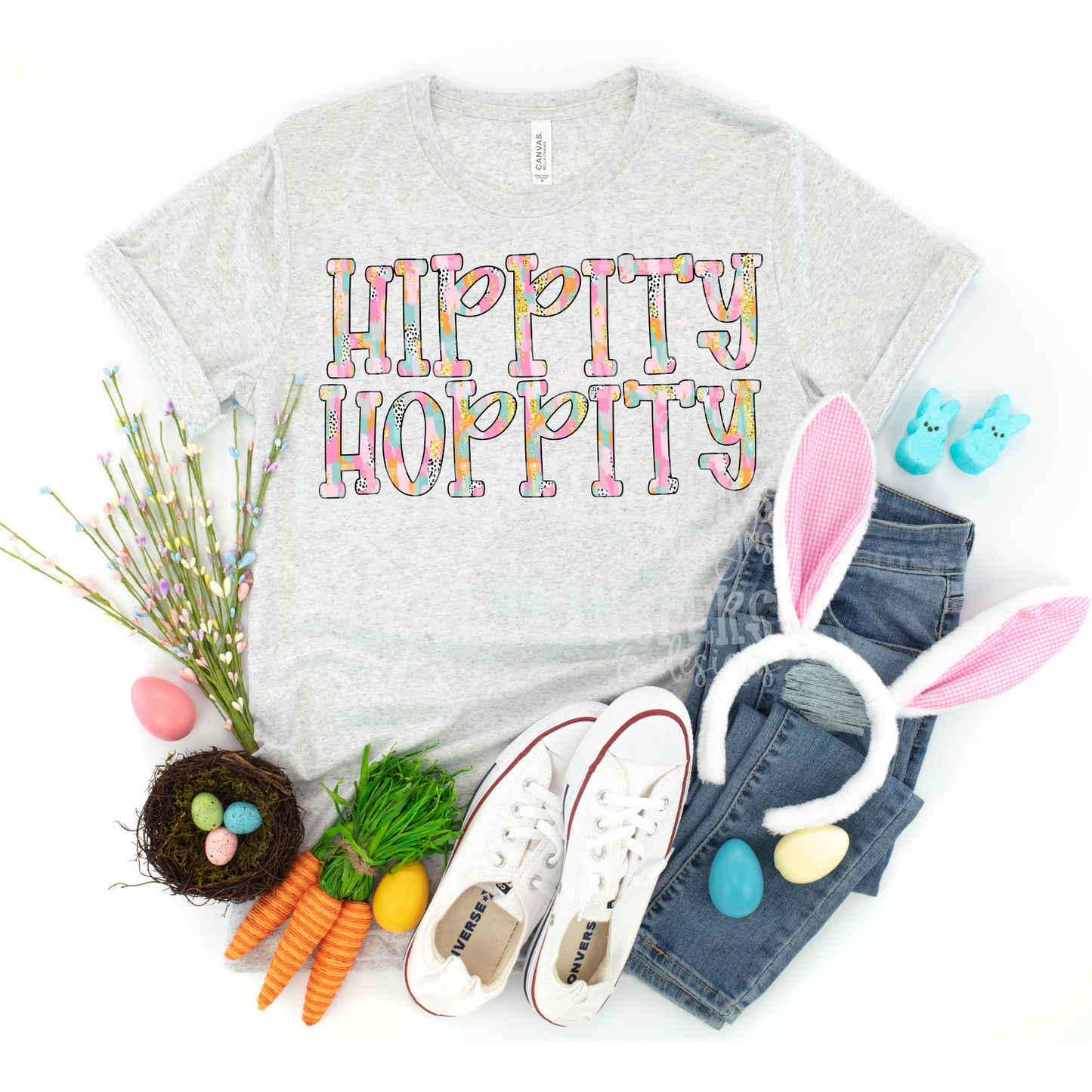 Hippity Hoppity Watercolor Exclusive Sublimation Transfer