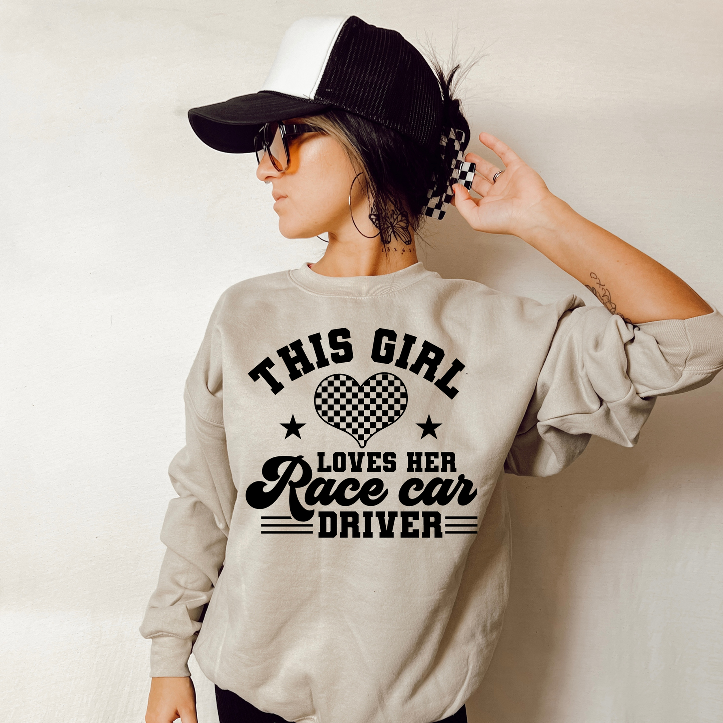 This Girl Loves her Racecar Driver DTF Transfer