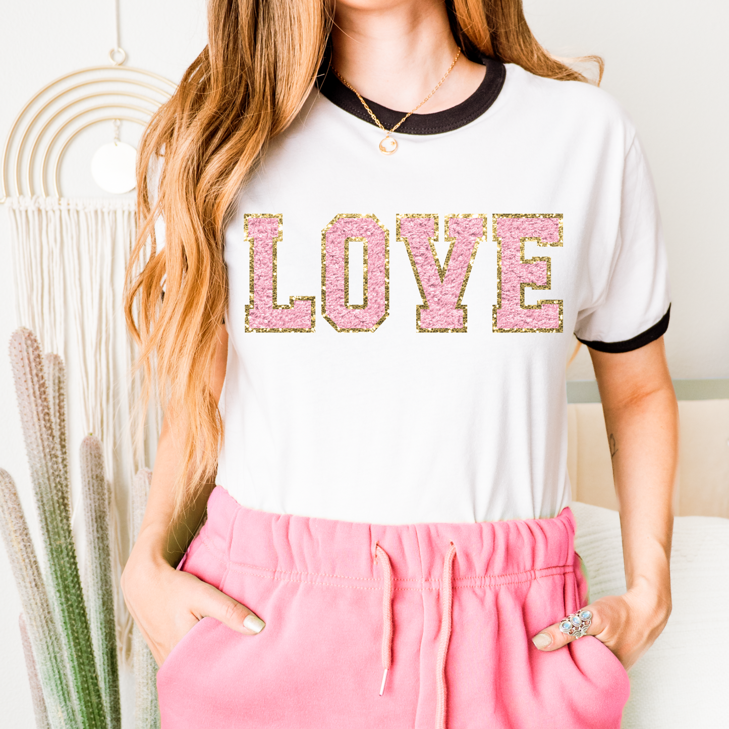 Love Faux Chenille Valentine's DTF Transfer