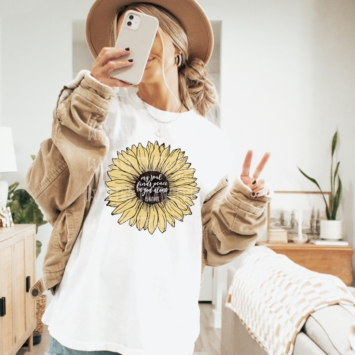 My Soul Finds Peace Sunflower Exclusive Sublimation Transfer