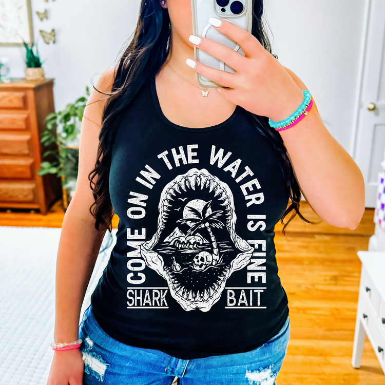 Come on In the Water is Fine Summer Screen Print Transfer