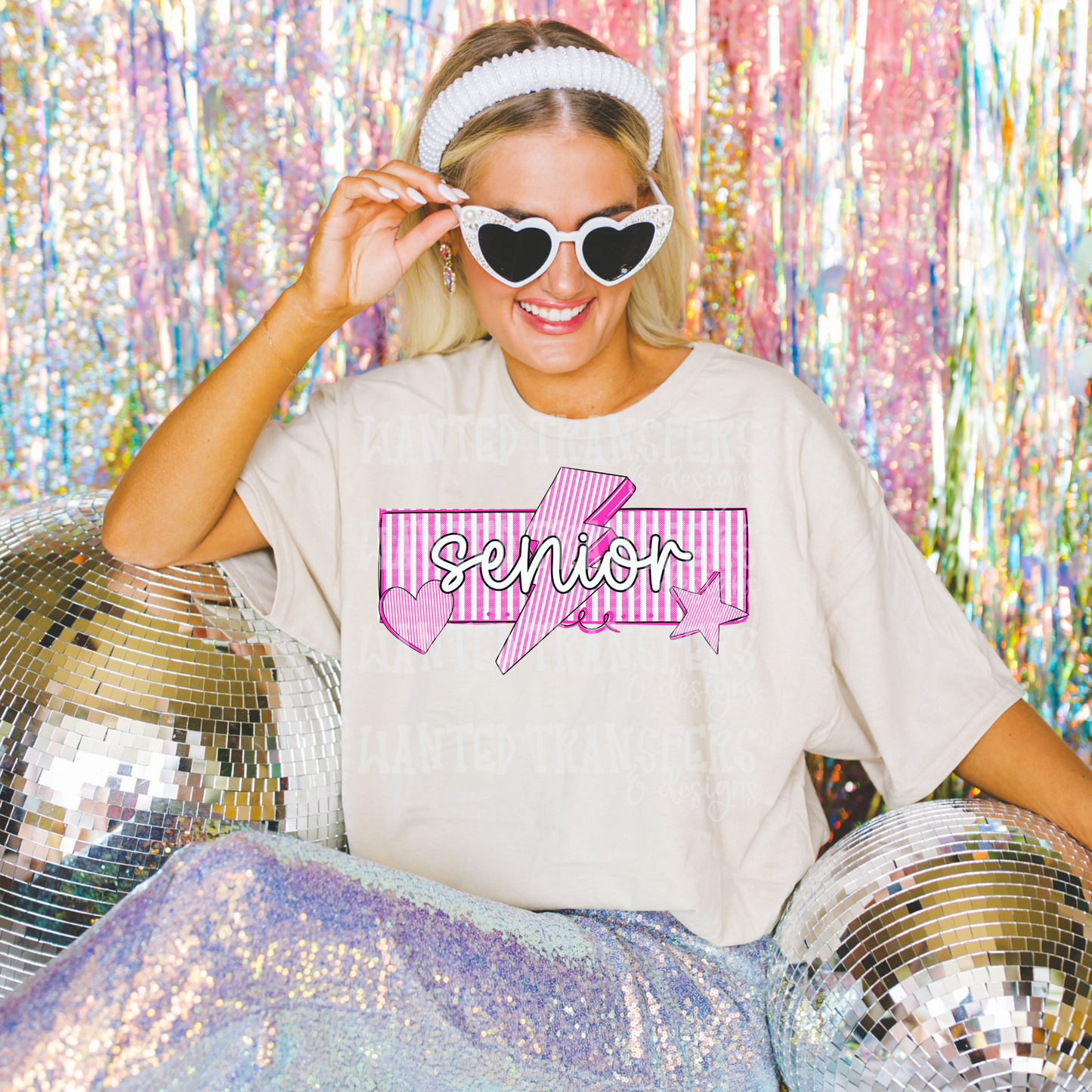 Retro Pink Senior Exclusive Sublimation Transfer