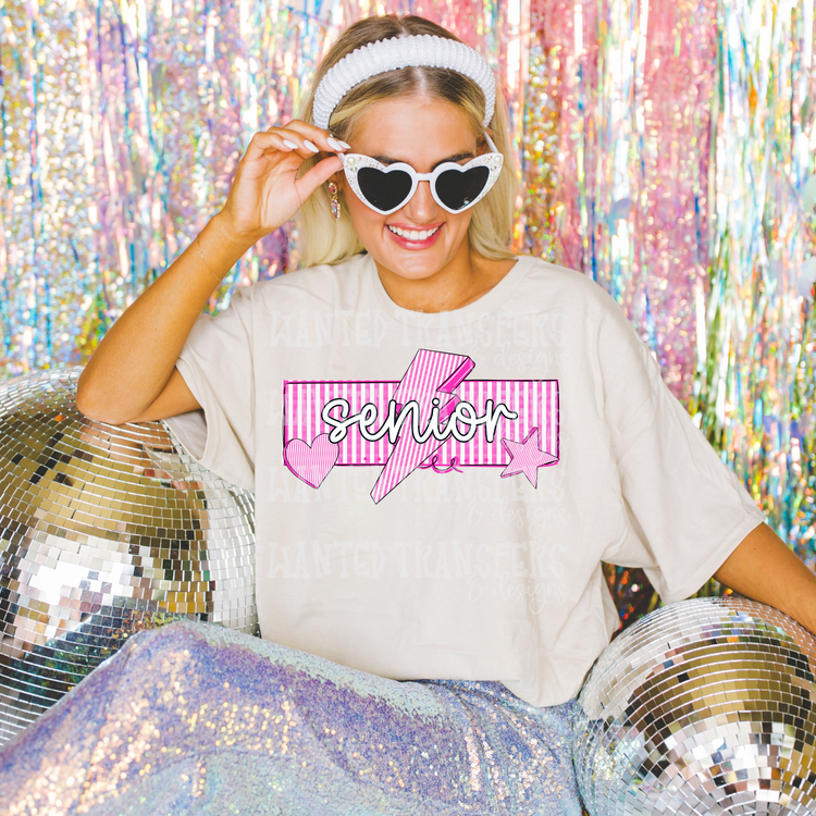 Retro Pink Senior Exclusive Sublimation Transfer