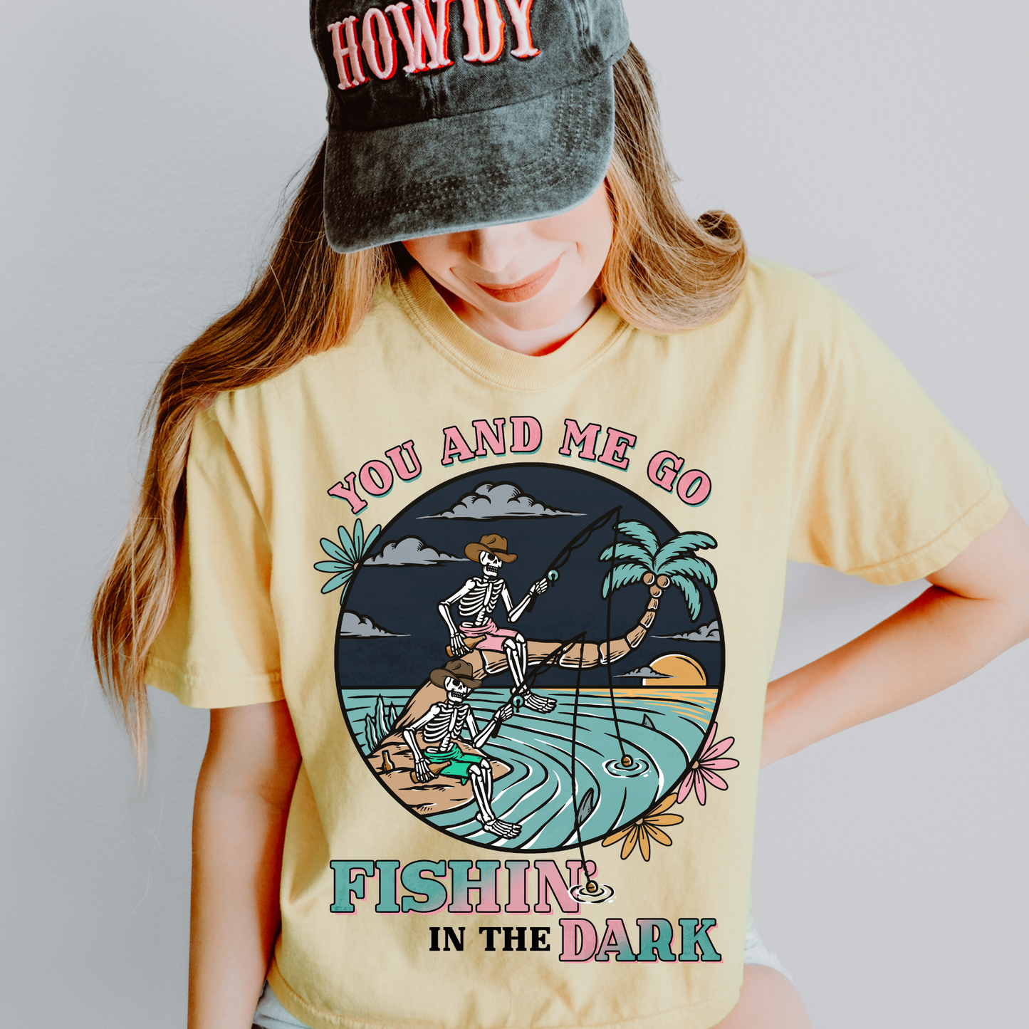 Fishing in the Dark Western Summer DTF Transfer