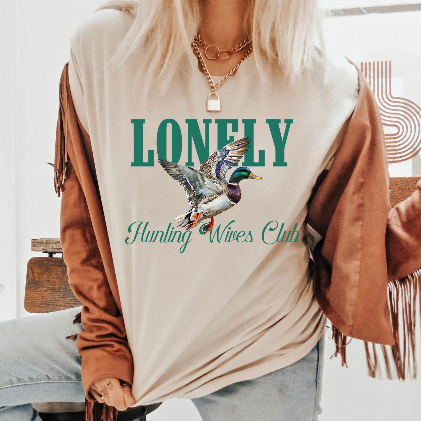 Lonely Hunting Wives Club DTF Transfer