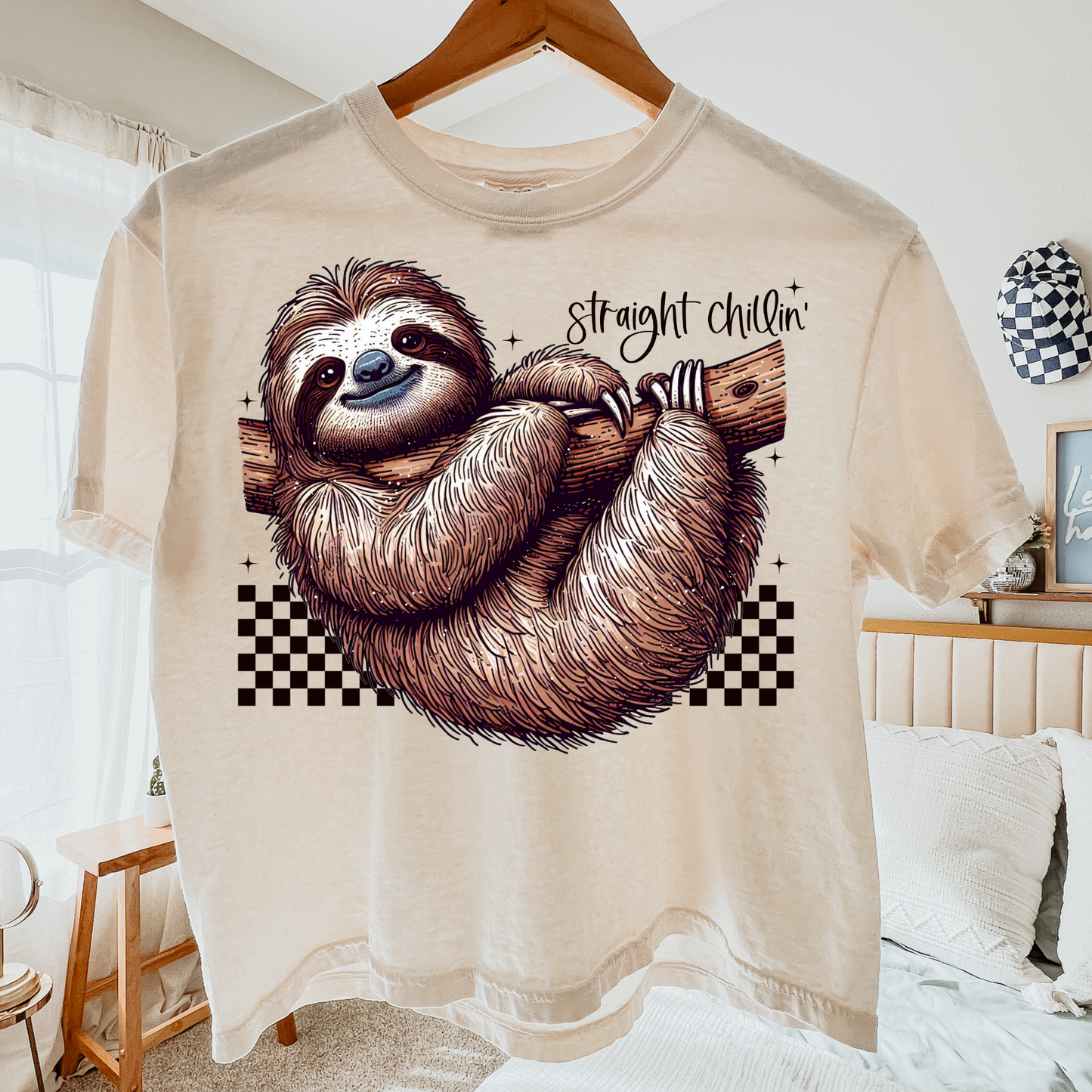 Straight Chillin' Sloth PNG Digital Download