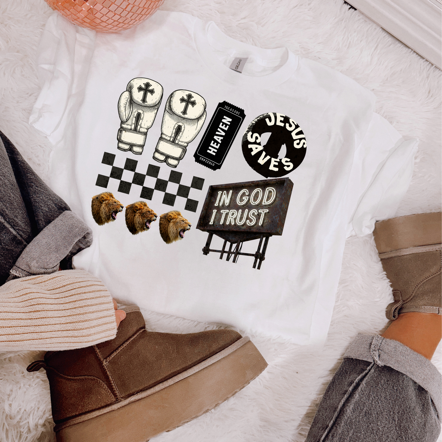 In God I Trust Faith Collage DTF Transfer