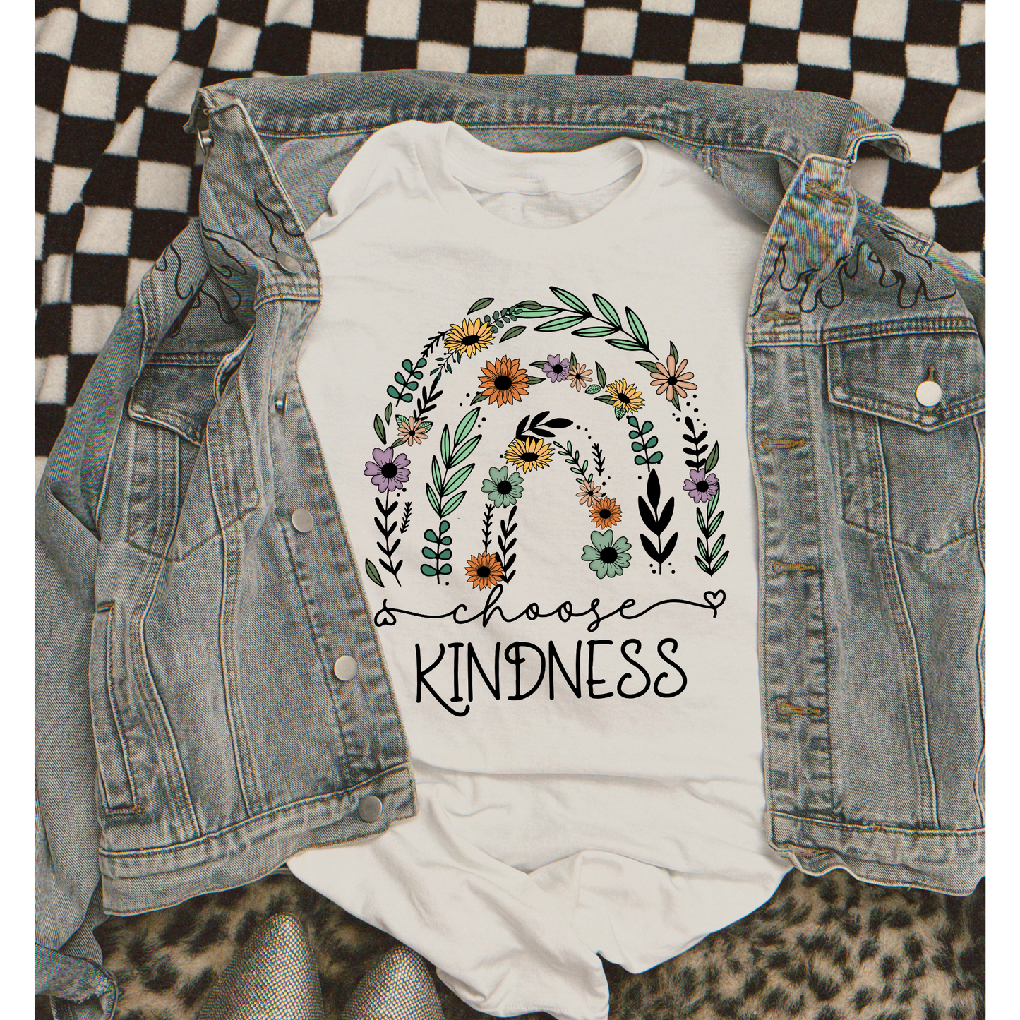 Floral Choose Kindness DTF Transfer