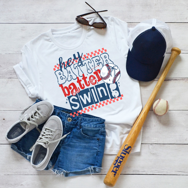 Hey Batter Batter Swing 2 Baseball DTF Transfer