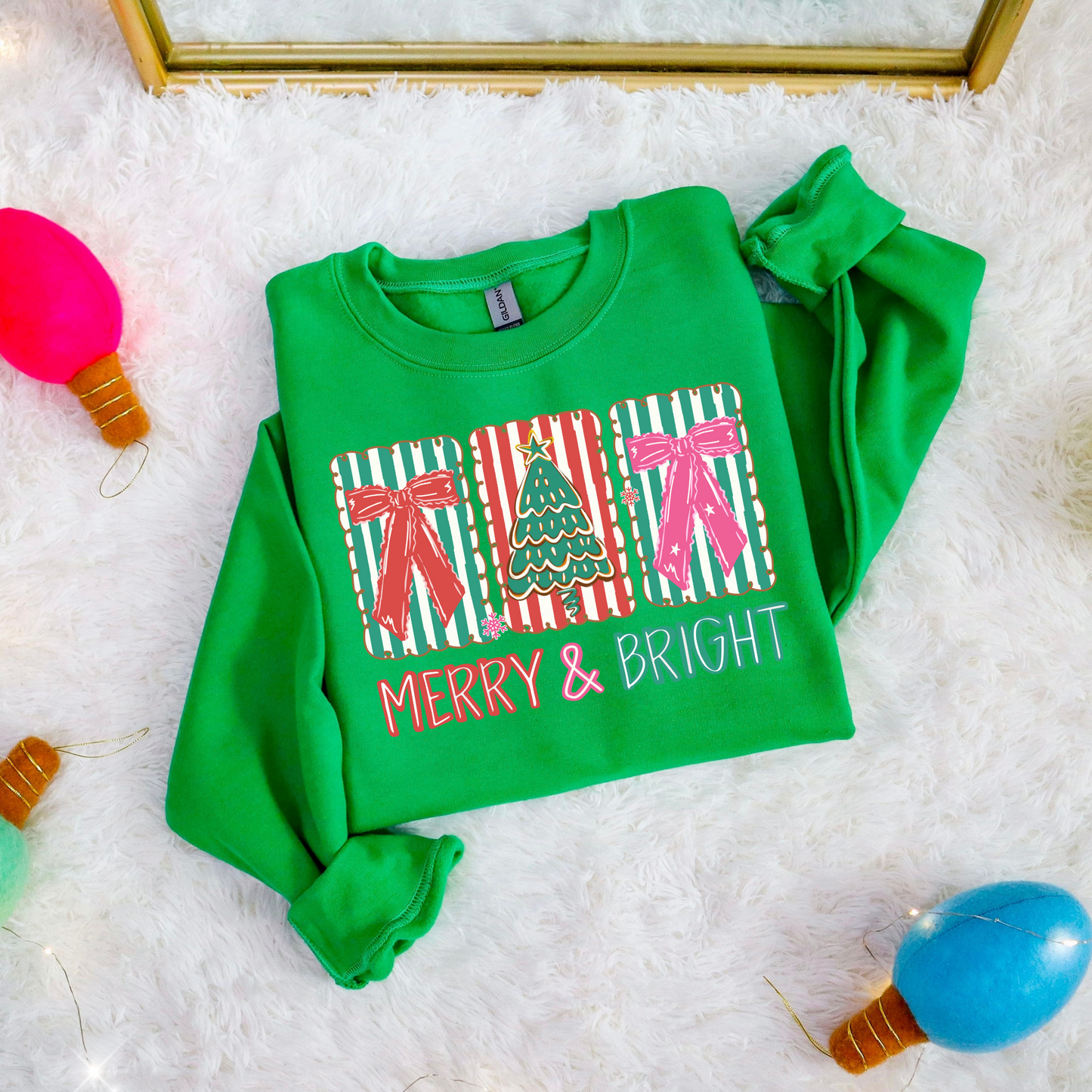 Merry & Bright Doodles Clear Film Screen Print Transfer