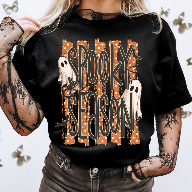 Spooky Season Dark Orange Halloween DTF Transfer
