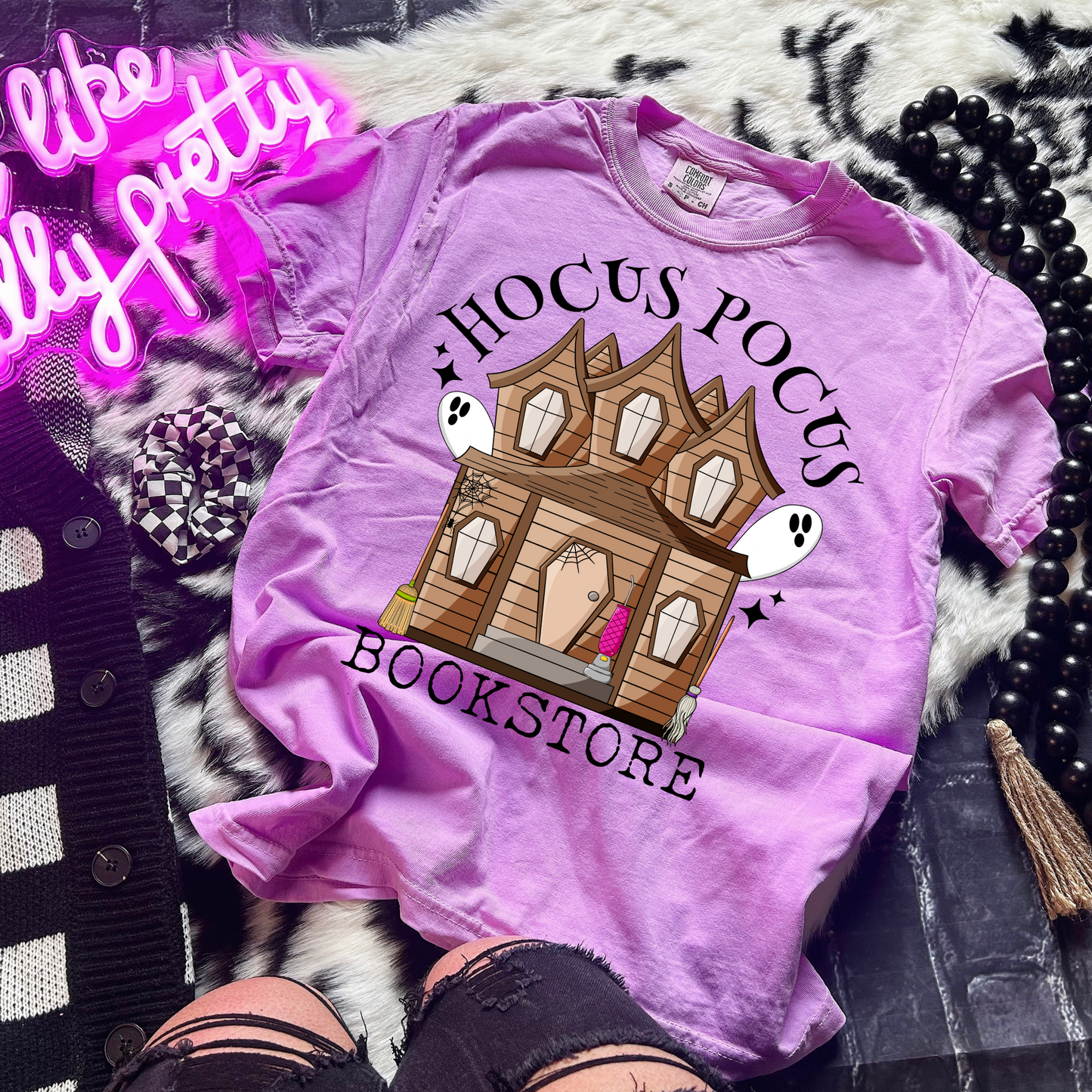 Witch & Ghost Bookstore DTF Transfer