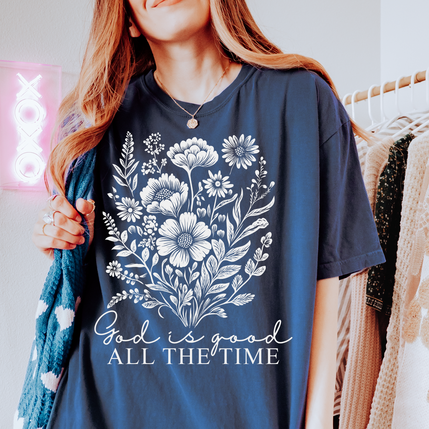 God is Good All the Time Faith Single Color Screen Print Transfer