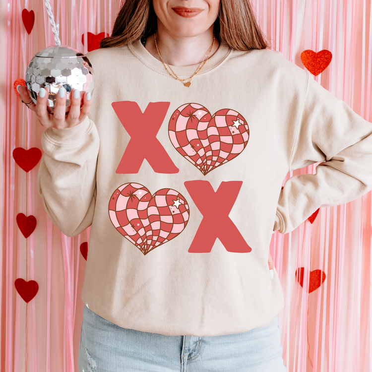Disco Heart XOXO Valentine's DTF Transfer