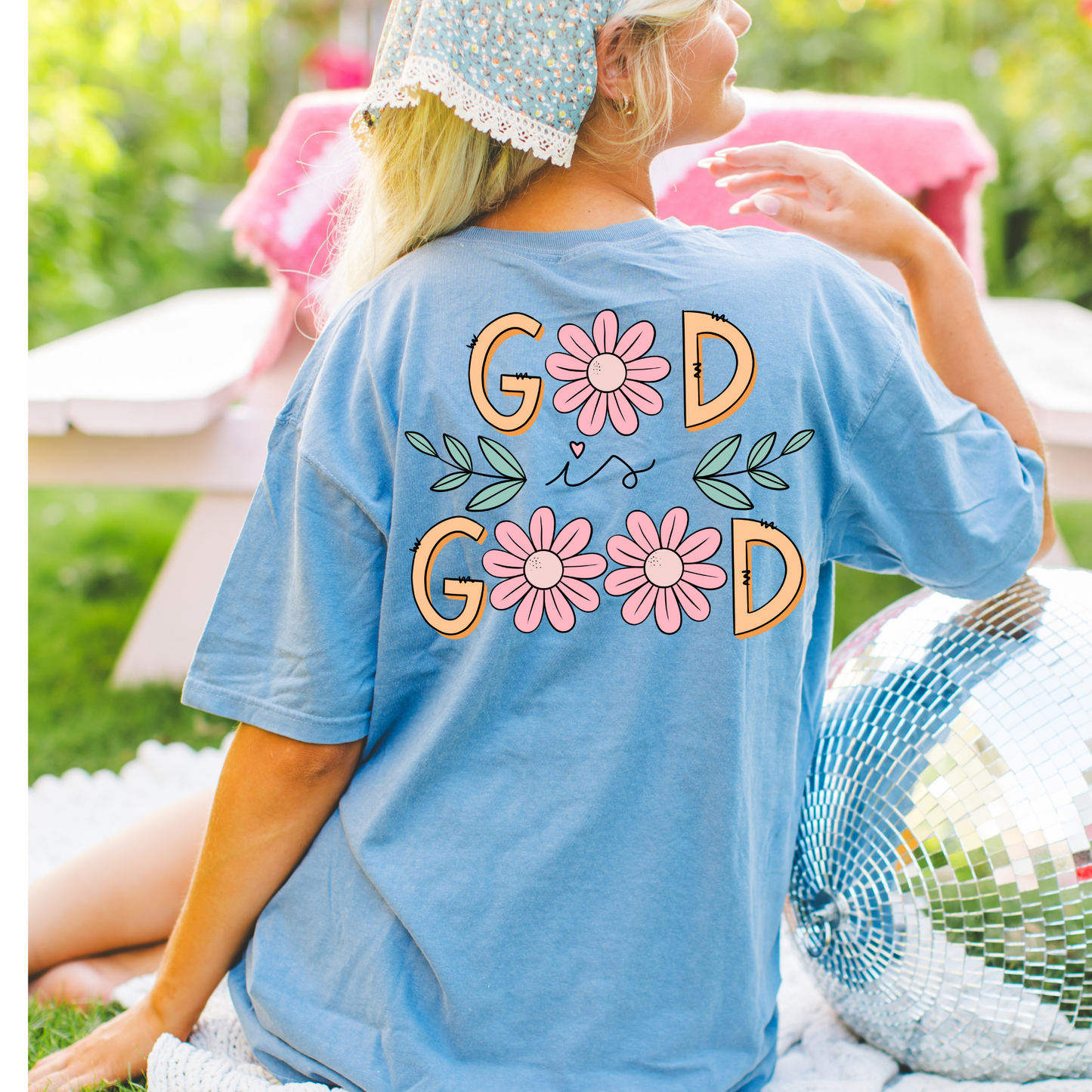 God is Good Floral Faith DTF Transfer