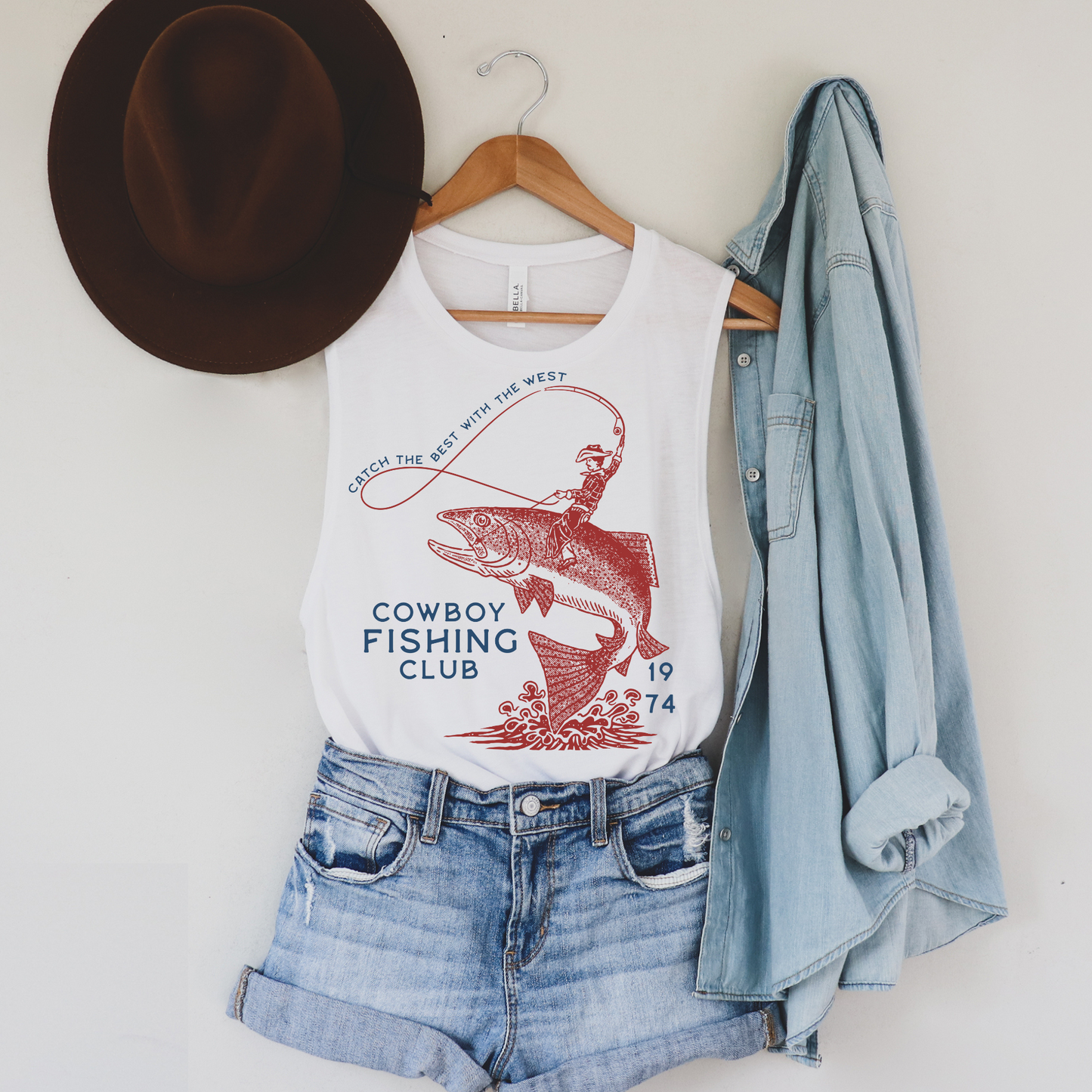 Cowboy Fishing Club Western Summer DTF Transfer