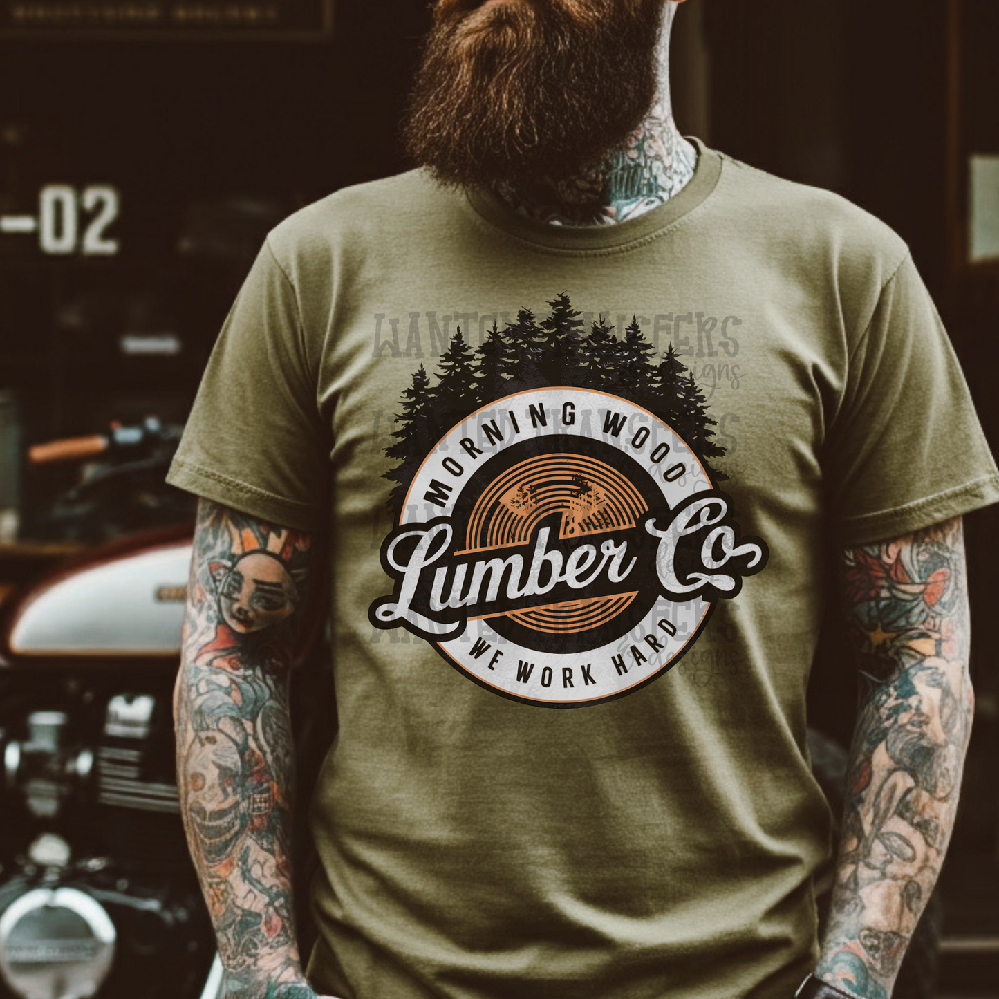 Morning Wood Lumber Co. Men's Funny DTF Transfer