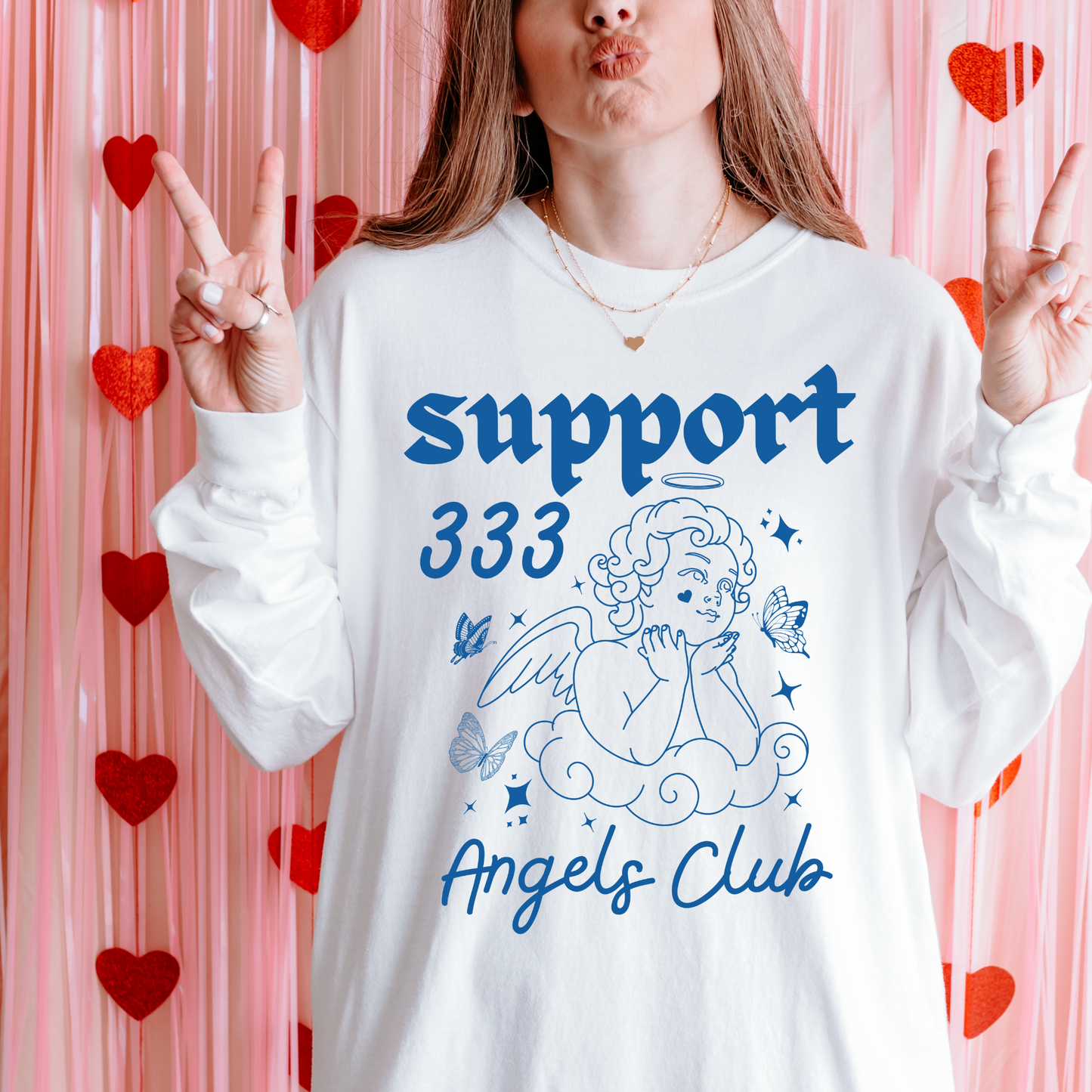 Support 333 Angels Club Valentines DTF Transfer