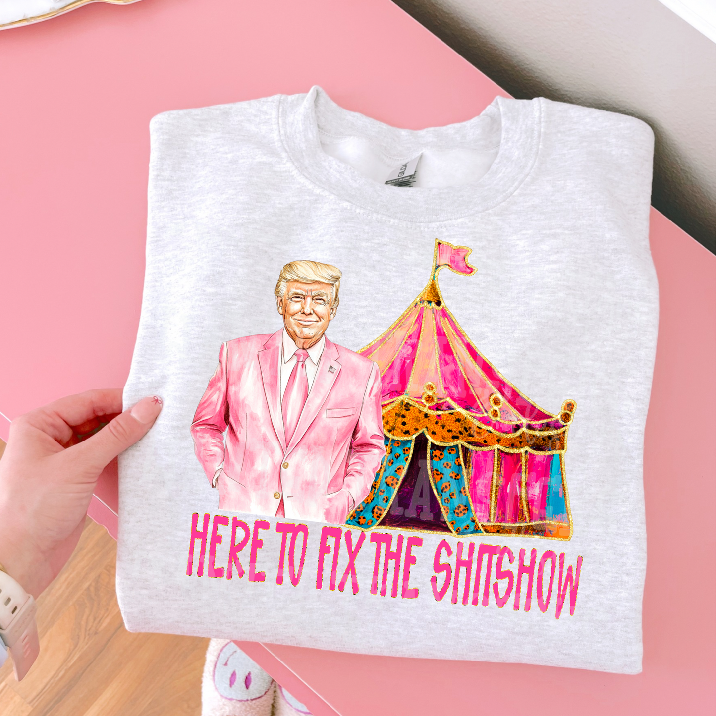 Here to Fix the Show Pres Exclusive Sublimation Transfer