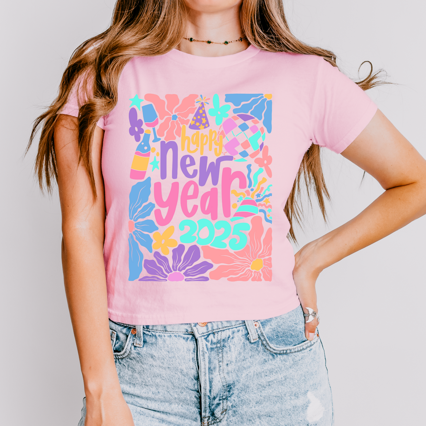 Happy New Year 2025 Neon DTF Transfer