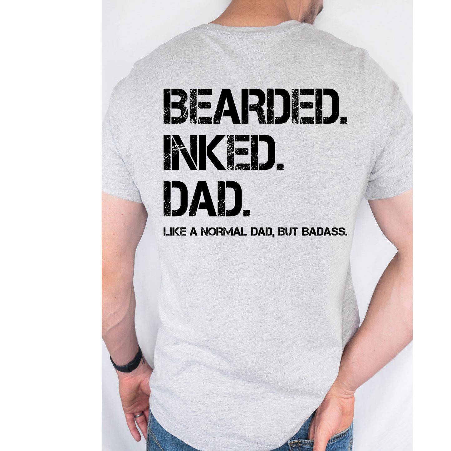Bearded Ink Dad Black Font DTF Transfer