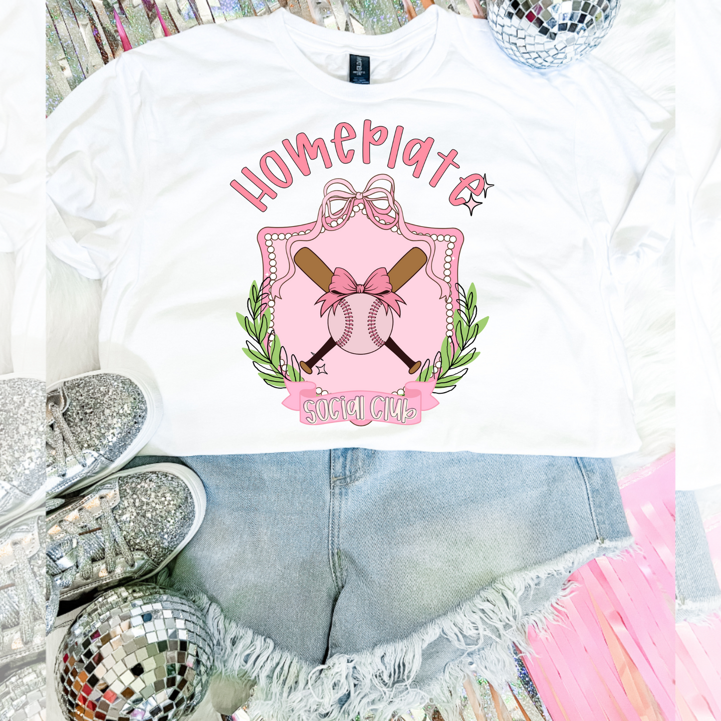 Homeplate Social Club Preppy Baseball DTF Transfer