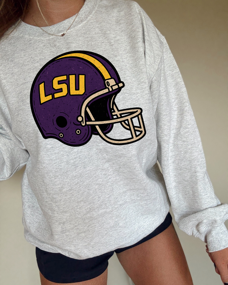 Vintage Helmet LSU Tigers DTF Transfer