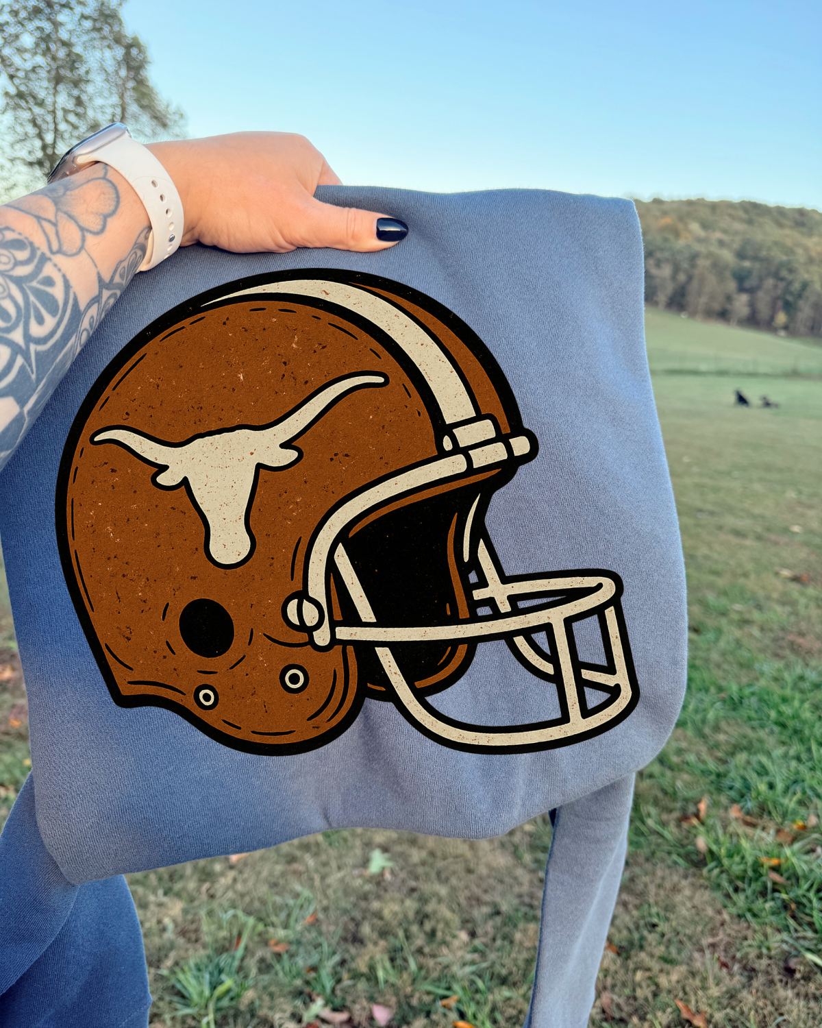 Vintage Helmet Texas Longhorns DTF Transfer