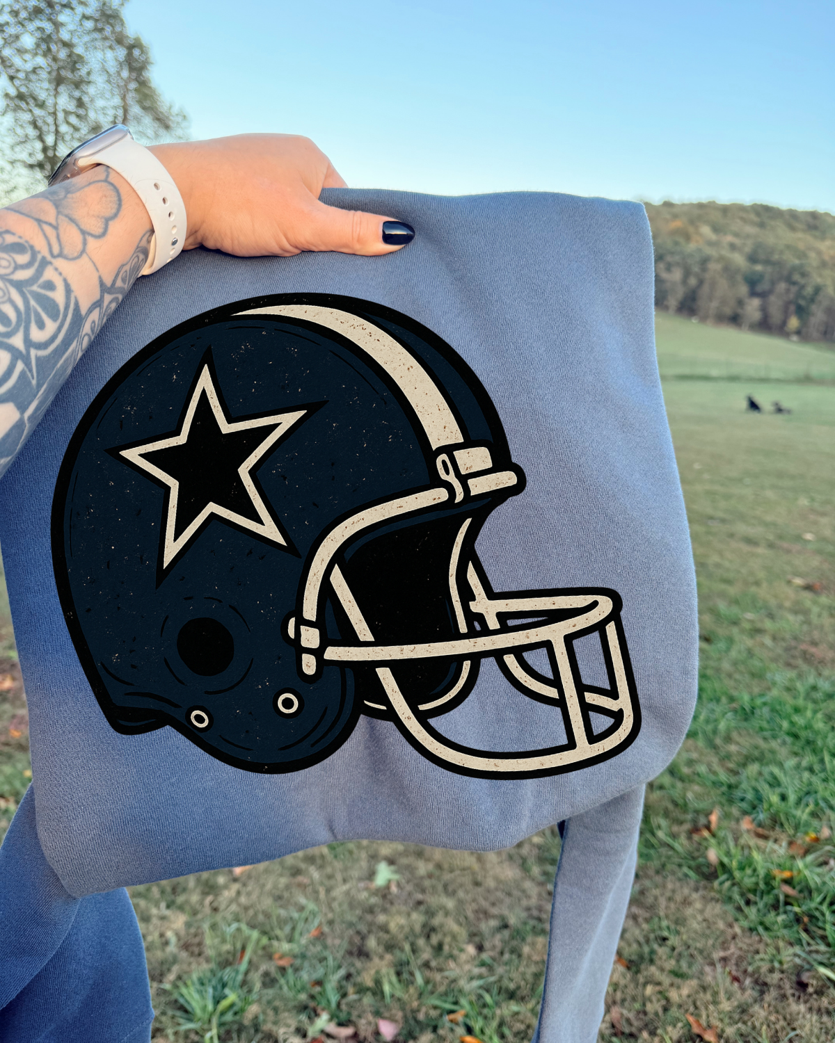 Vintage Helmet Cowboys DTF Transfer