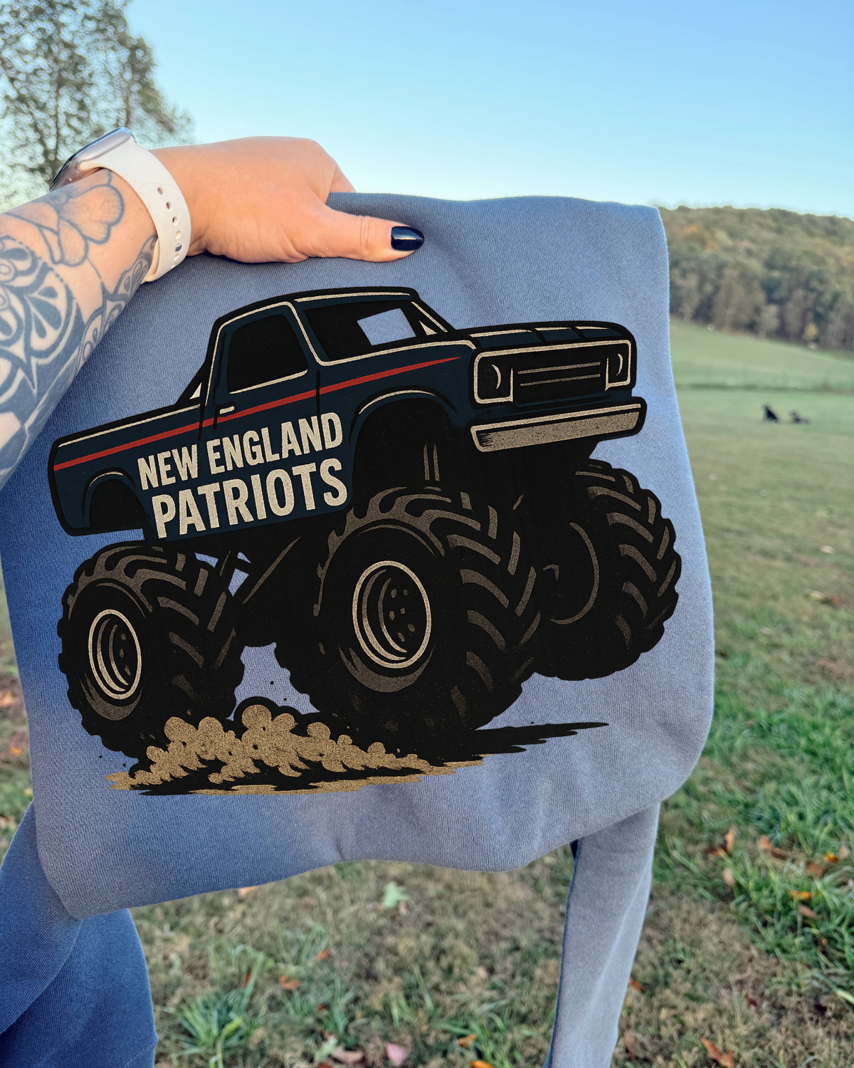 Monster Truck New England Patriots DTF Transfer