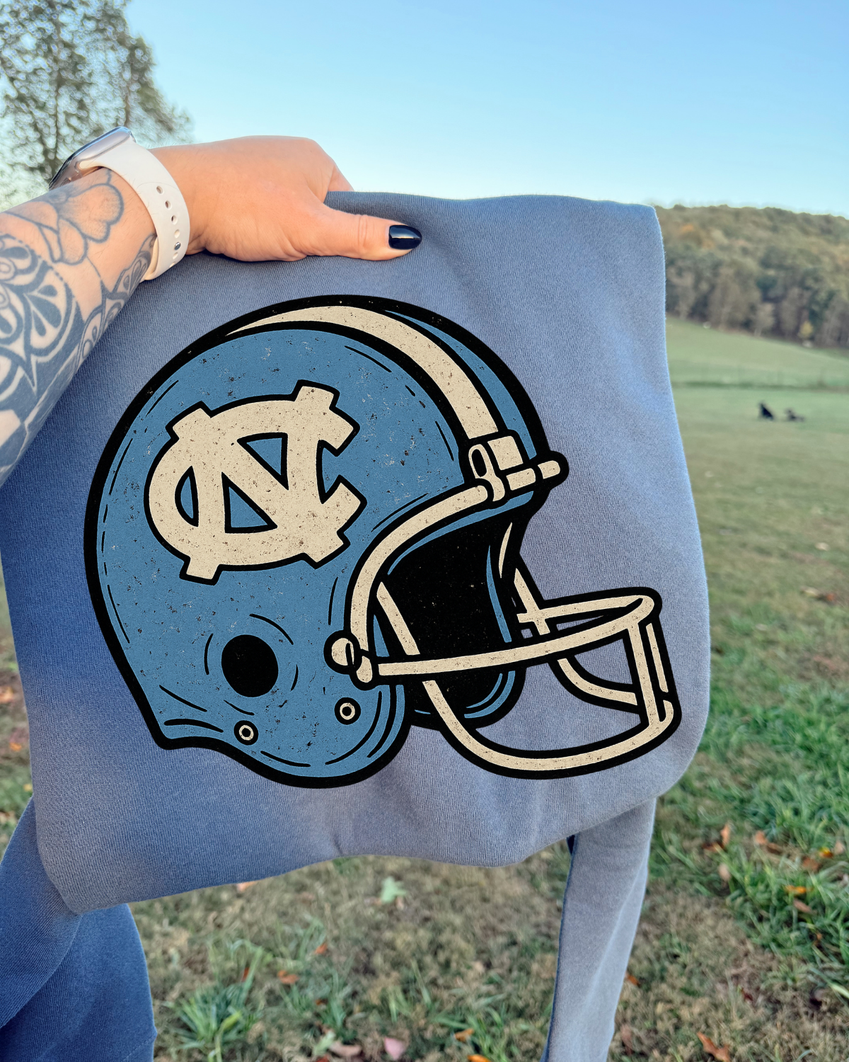 Vintage Helmet North Carolina DTF Transfer