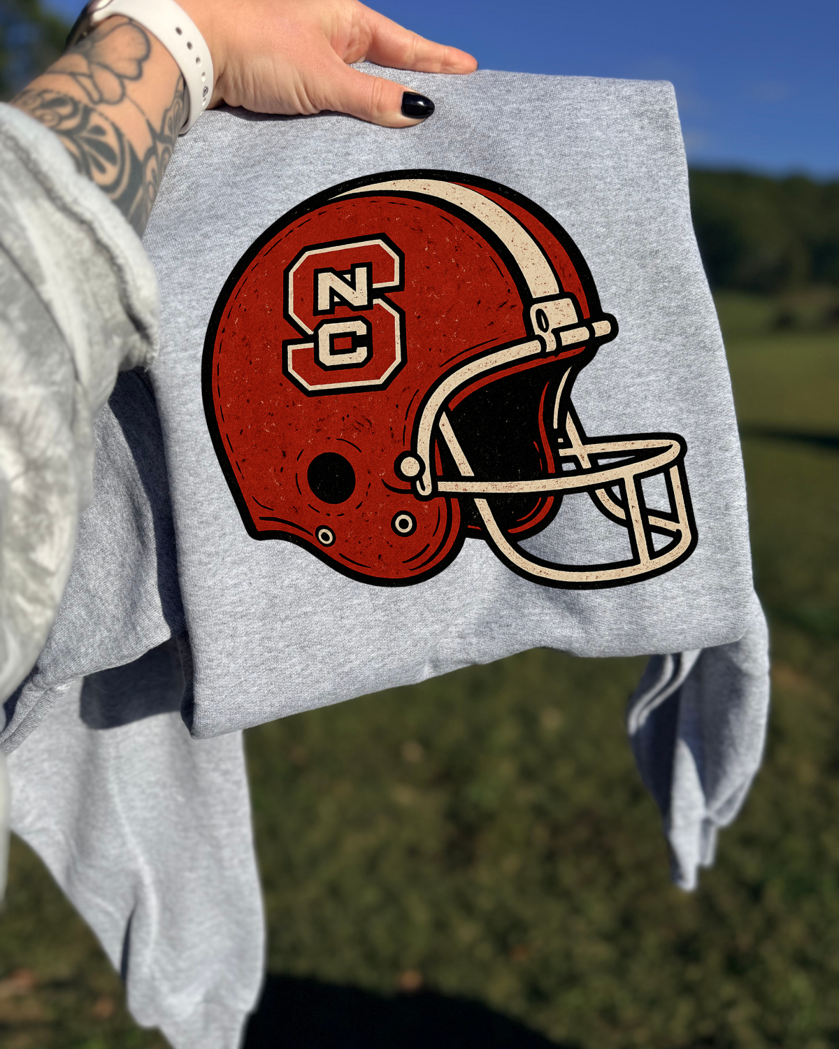 Vintage Helmet North Carolina State DTF Transfer