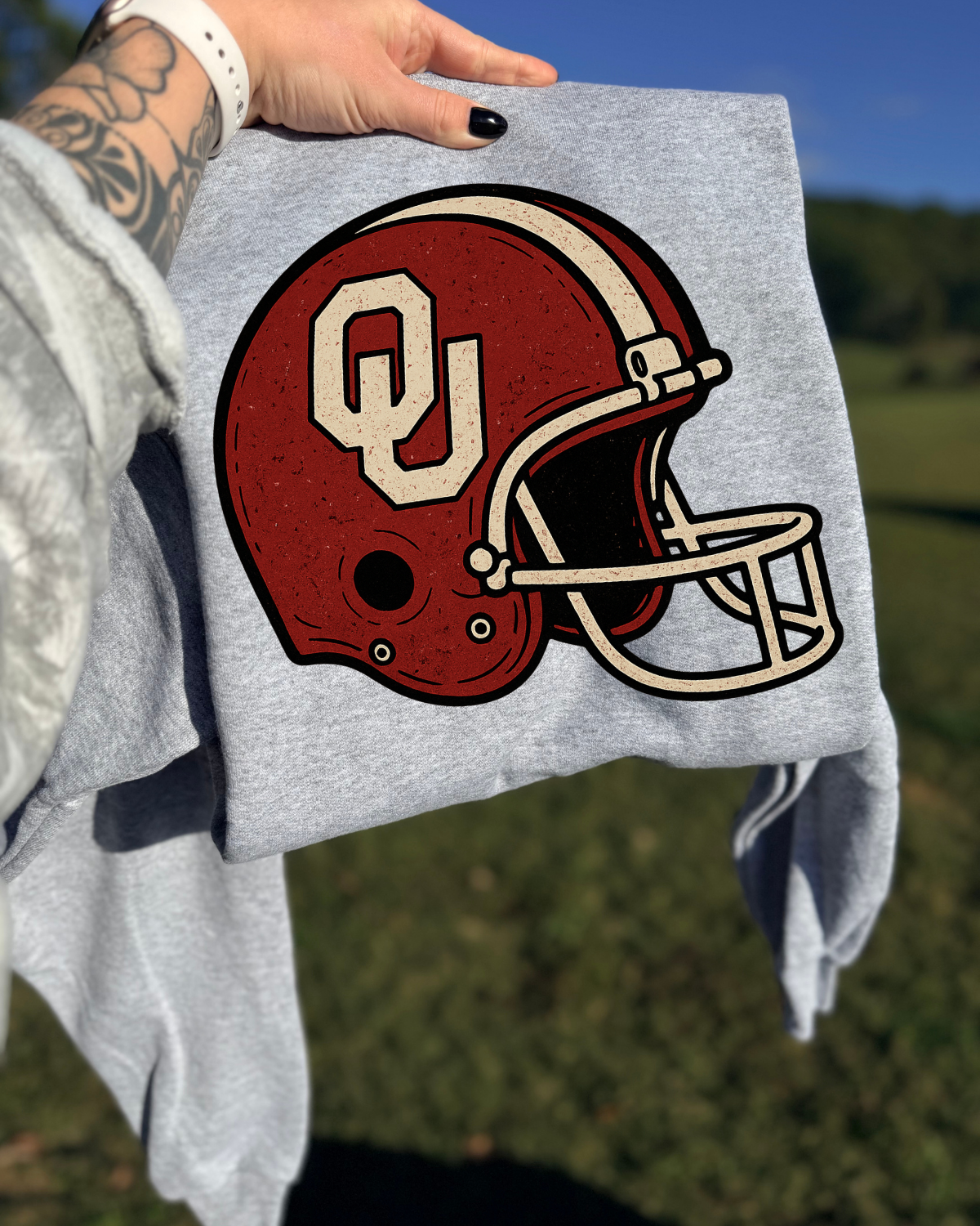 Vintage Helmet Oklahoma University DTF Transfer