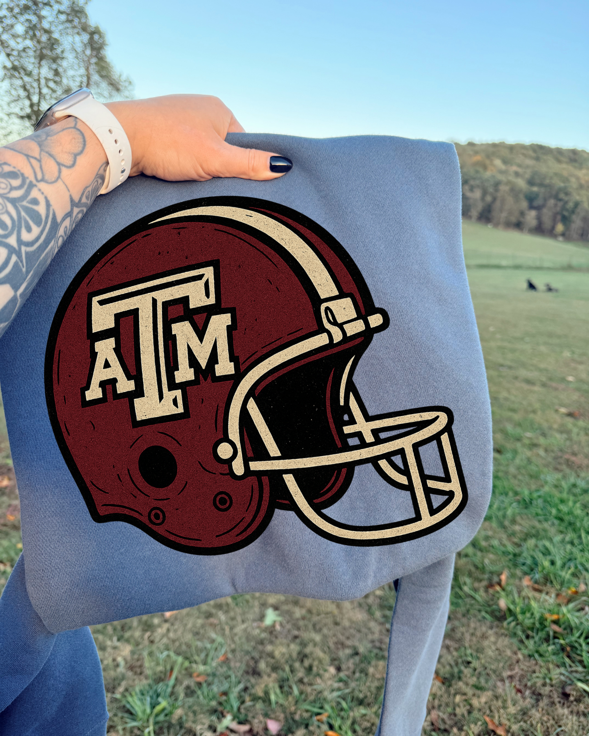 Vintage Helmet Texas A&M DTF Transfer