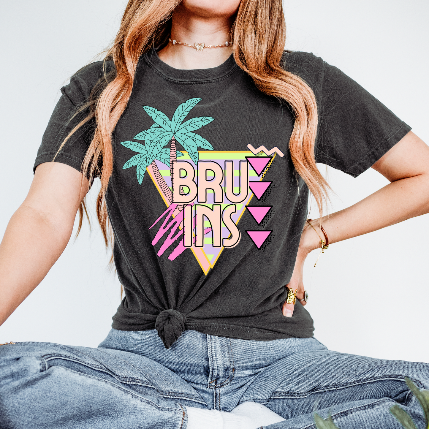 Bruins Palm Tree Mascot DTF Transfer