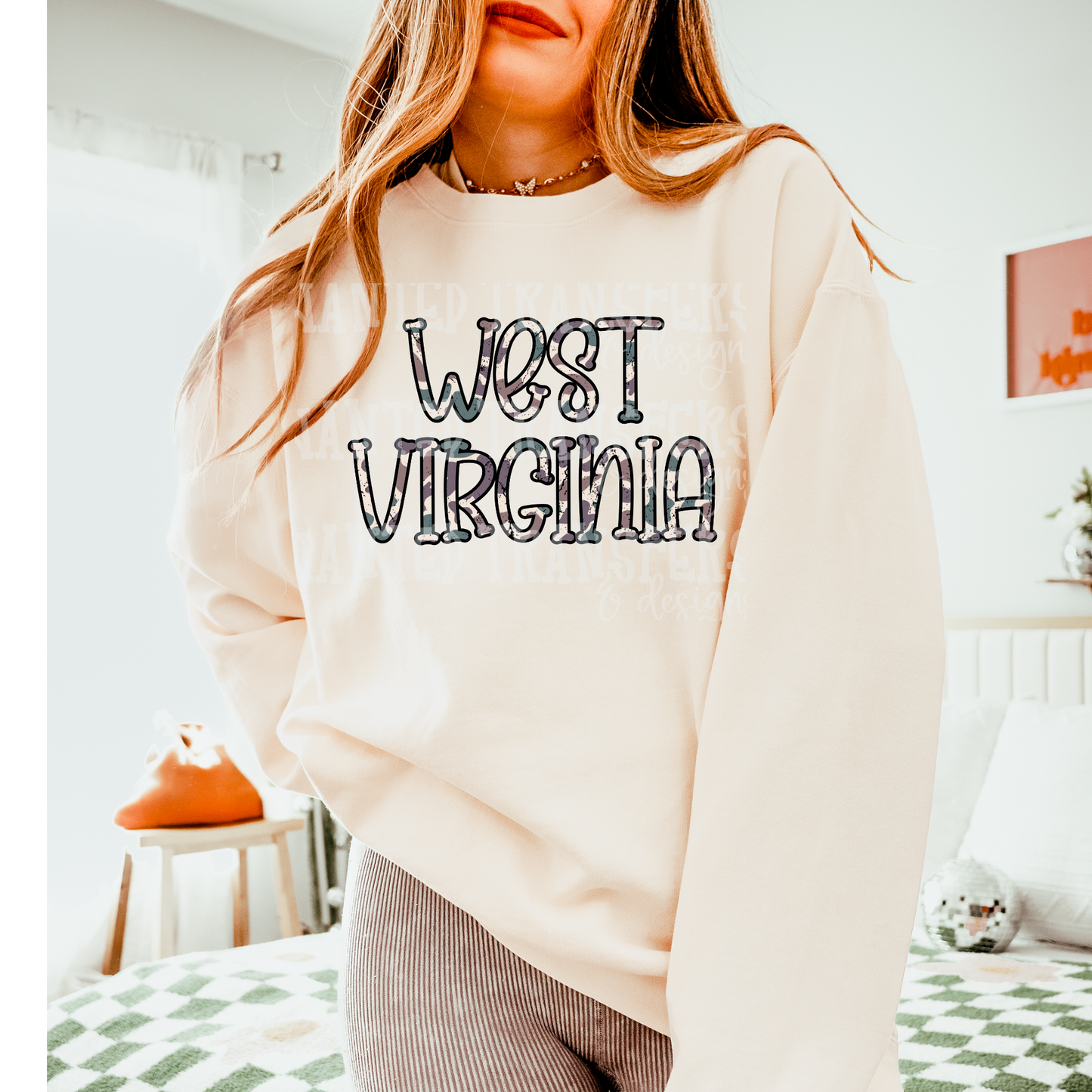 Camo State West Virginia DTF Transfer