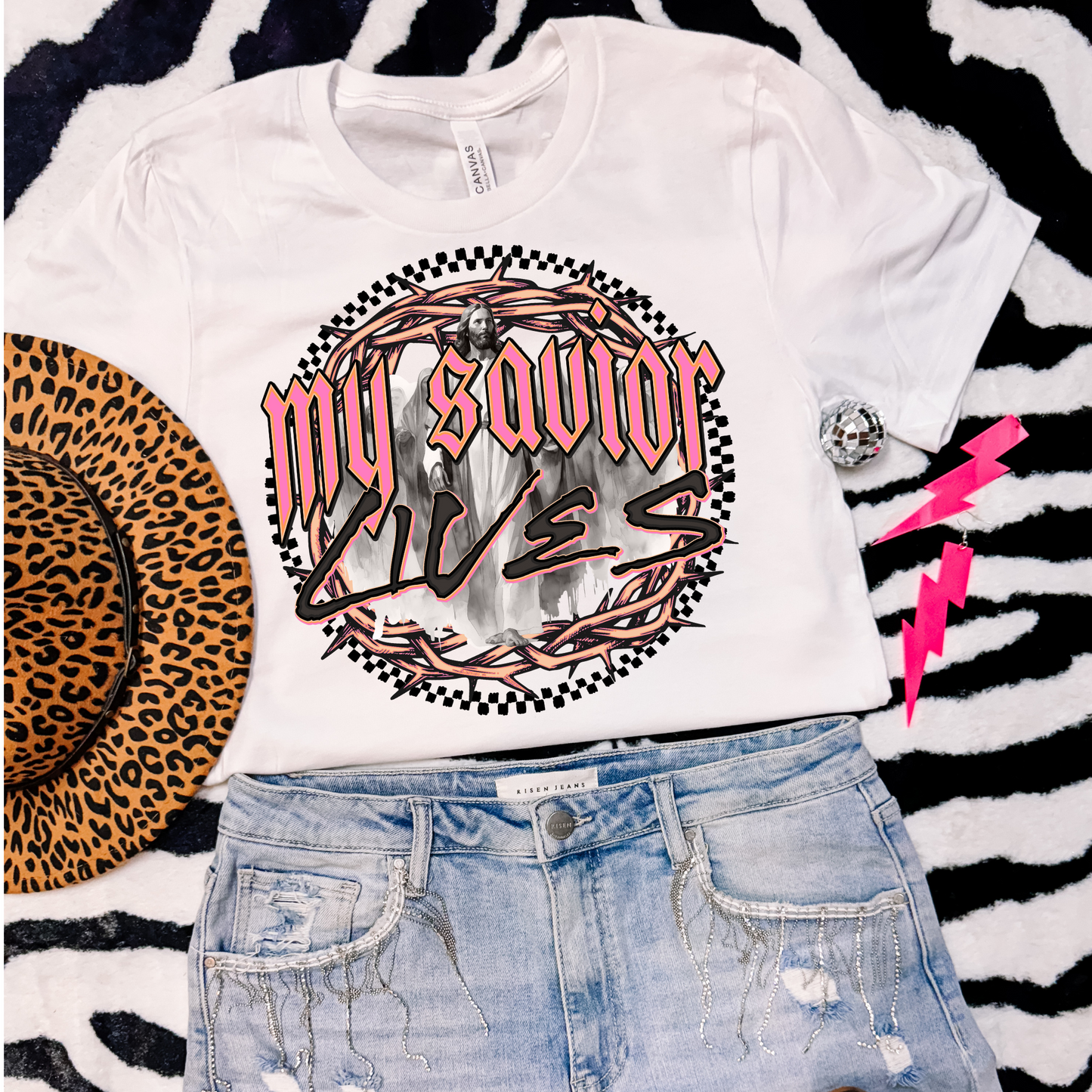 My Savior Lives Faith DTF Transfer