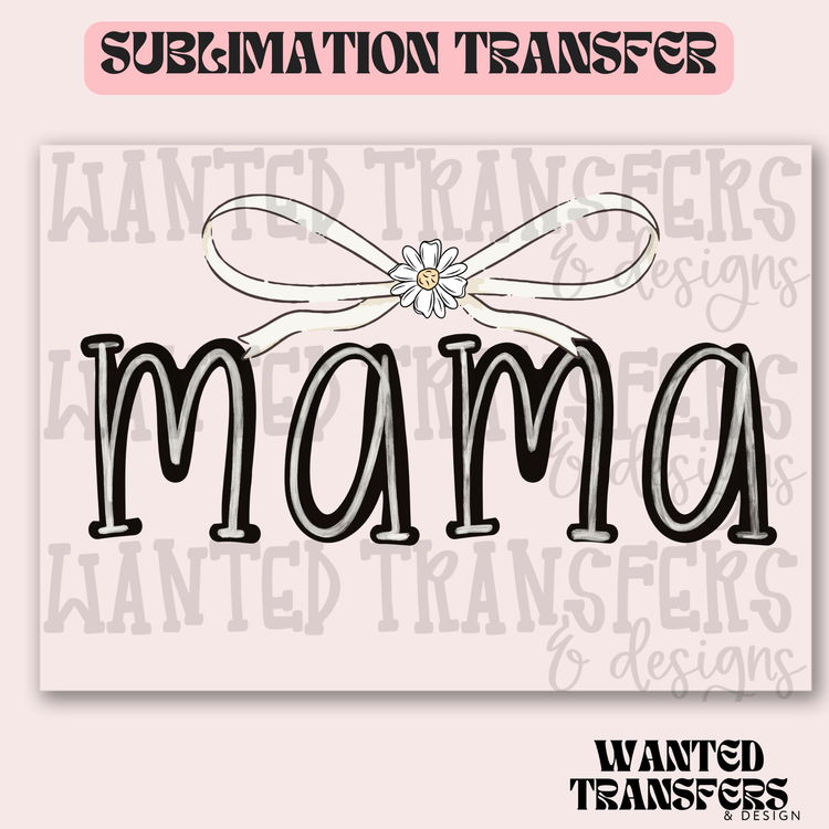 Preppy Mama Bow (Ivory) Exclusive Sublimation Transfer