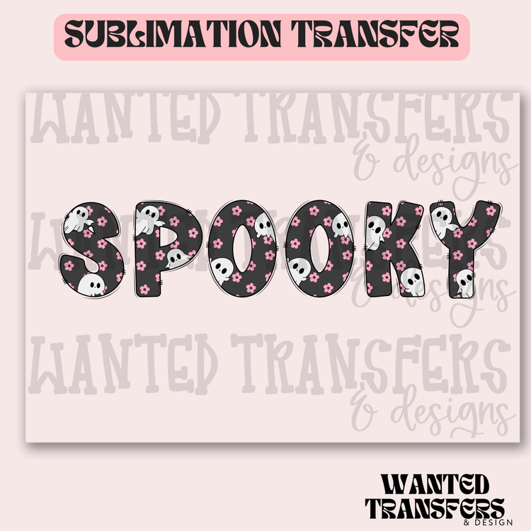 Halloween Spooky Words Exclusive Sublimation Transfer