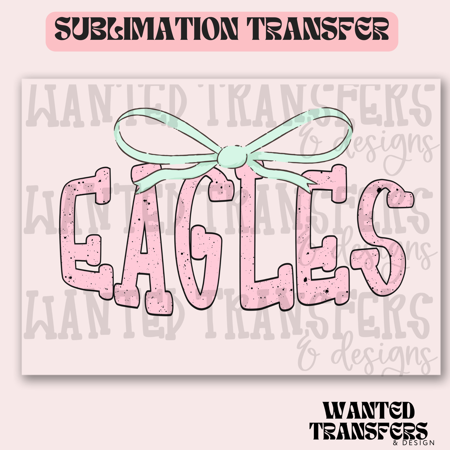 Pastel Mascot Eagles Exclusive Sublimation Transfer