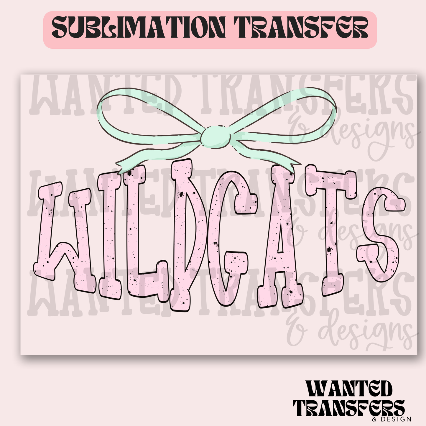 Pastel Mascot Wild Cats Exclusive Sublimation Transfer