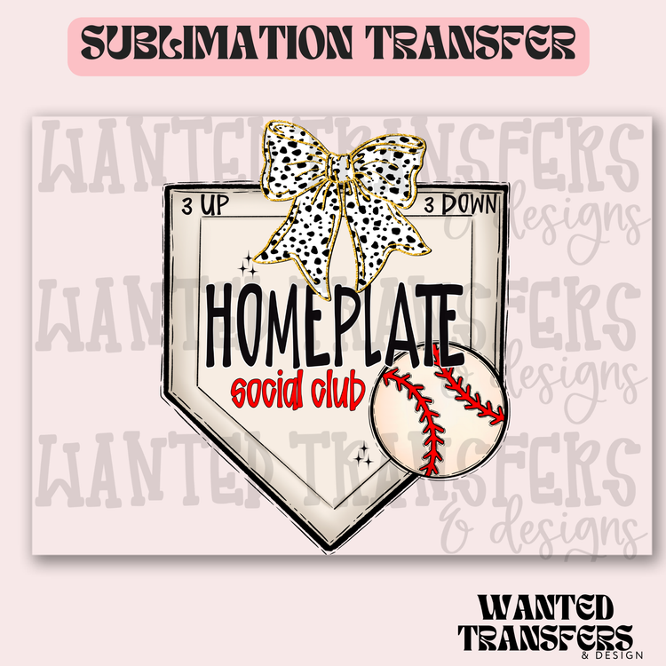 Homeplate Spotted Bow Exclusive Sublimation Transfer