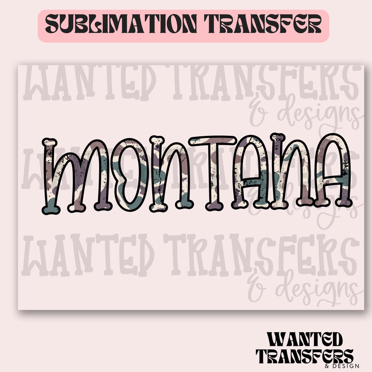 Camo Montana Exclusive Sublimation Transfer