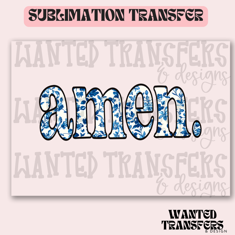 Amen (black outline) Exclusive Sublimation Transfer