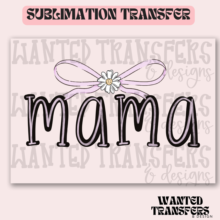 Preppy Mama Bow (Lilac) Exclusive Sublimation Transfer